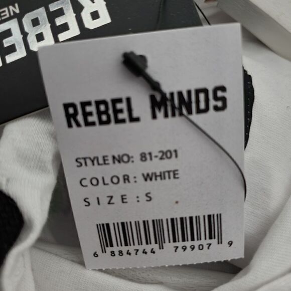 Rebel minds Mens Sz Small Malcolm x Martin luther king hoodie S/S white - Picture 9 of 10